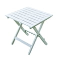 thumbnail image 1 of Merry Products Authentic Acacia Hardwood Folding Slatted Side Table, White, 1 of 4