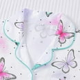 thumbnail image 5 of VNKIDY Women's Pajamas Butterfly Print 2 Piece Pajama Set Short Sleeve Button Front Lapel Top Elastic Waisted Shorts Loungewear Set For Home Relaxation Adorable Pjs, 5 of 7