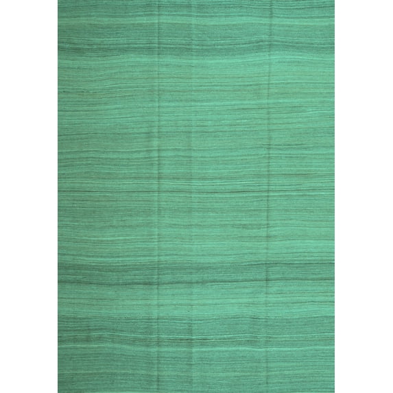 Ahgly Company Indoor Rectangle Abstract Turquoise Blue Contemporary Area Rugs, 2' x 4'