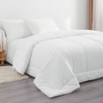 thumbnail image 5 of Organictune Ultra Soft Down Alternative Comforter, Lightweight and Breathable Quilted Duvet Insert, All-Season, White, Queen Size, 104" x 90", 5 of 5
