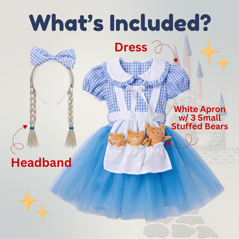 Dress Up America Toddler Goldilocks Costume Set