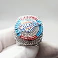thumbnail image 4 of 2025 Thunder Tribute Ring with Display Box – Shai Gilgeous-Alexander #2 Championship Replica – Size 13 – Silver OKC Fan Collectible, 4 of 10