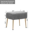 thumbnail image 7 of Duhome Modern Ottoman Bench Tufted Footrest Vanity Chair Makeup Chair Vanity Stool Grey 1 Pcs, 7 of 7