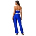 thumbnail image 3 of iiniim Women's Sleeveless Halter Neck Sparkly Sequin Fringe Jumpsuit Tassel Dance Outfit for Rave Party Royal Blue L, 3 of 7
