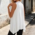 thumbnail image 3 of Sleeveless Vest for Women Summer Casual Open Front Irregular Hem Lightweight Cardigans Beach Coverups, 3 of 4