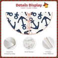 thumbnail image 3 of Haiem Navy Blue Anchor Pattern Christmas Tree Skirt Merry Christmas Party Christmas Tree Decoration,New Year Decorations-30", 3 of 6
