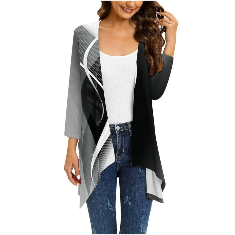 Casual Kimono Cardigan, Black / M