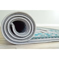 thumbnail image 6 of Glamour Hand Carved Thick Plush Pile Boho Traditional Oriental Floral Area Rug Carpet For Living Room Bedroom (Grey Turquoise, 5' 3" x 5' 3" Round), 6 of 30