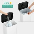 thumbnail image 2 of TLSUNNY 13.2 Gal Step-on Trash Can with 15pcs Garbage BagS, Stainless Steel Odor Control Bin with Rear Bag Storage & Soft-Close Lid, for Home, Office, 2 of 10