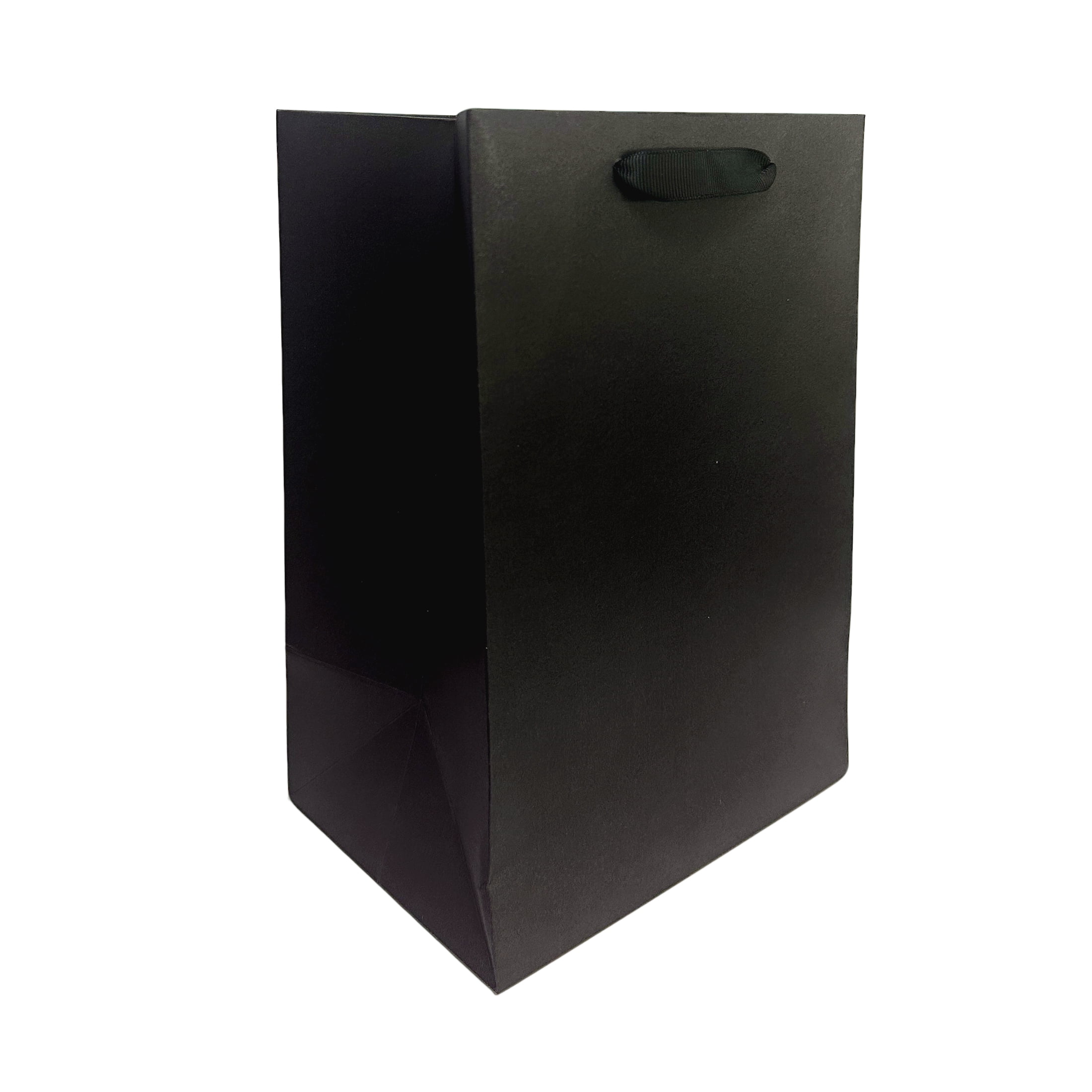 Large Black Paper Gift Bags, 7"x 5" x 10", 3 Count, by Way To Celebrate