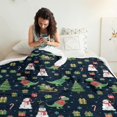 thumbnail image 3 of Cute Dinosaur Cartoon Pattern Soft Sherpa Fleece Throw Blanket, Warm Cozy Plush Blanket for Sofa Bed Couch, All Season, 60"x80", 3 of 4