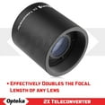 thumbnail image 2 of Opteka 500mm/1000mm f/8 Manual Telephoto Lens for Canon EF EOS 90D, 80D, 77D, 70D, 60D, 60Da, 1Ds, Mark III II 7D, 6D, 5D, 5DS, Rebel T8i, T7i, T7s, T7, T6s, T6i, T6, T5i, T5, T4i, SL3, SL2 (White), 2 of 11