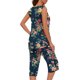 thumbnail image 5 of Conjunto de Verano para las Mujeres Casual Impreso sin Mangas Cuello Redondo Y Pantalones Recortados de Dos Piezas, 5 of 6
