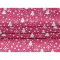 thumbnail image 4 of oneOone Velvet Pink Fabric Snowflake,Star & Tree Craft Projects Decor Fabric Printed By The Yard 58 Inch Wide, 4 of 5