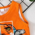 thumbnail image 5 of TOWED22 Infant Toddler Boy Casual Outfits 2pcs Sleeveless Tank Shirt + Print Drawstring Shorts Summer Clothes Set(Orange,9-12 M), 5 of 9