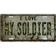 thumbnail image 1 of J'aime Mon Soldat Plaque d'Immatriculation en Métal, 1 of 2