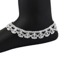 thumbnail image 3 of Efulgenz Indian Silver Tone Bell Charms Tassel Chain Anklet Set Bracelet Payal Foot Jewelry, 3 of 5