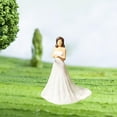 thumbnail image 1 of Juego de simulación de novia y novio 1/87, decoración de escritorio de resina, accesorios de estatua pequeña, figuras pintadas deportivas para mesa de , novia blanca, 1 of 8