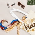 thumbnail image 5 of YFYANG Reusable Cotton Canvas Tote Shopping Bag, Khaki Happy Doodle Washable Portable Grocery Bag for Daily Travel, 5 of 8