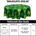 thumbnail image 2 of St Patricks Day Tablecloth Round - Green Clover Table Cloth 60 Inch Shamrock Tablecloth Spring Lucky Leaves Table Cover for Holiday Party Picnic Dinner Decor, 2 of 6