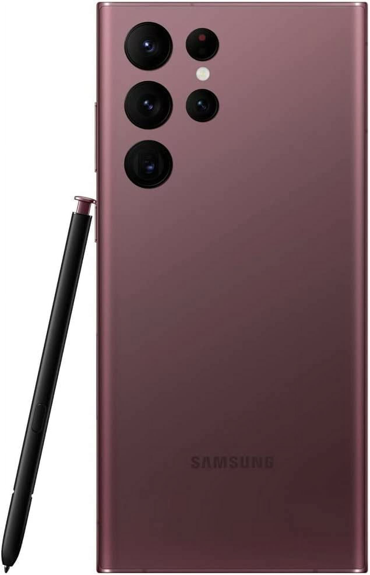 Restored Samsung Galaxy S22 Ultra 5G S908U (Fully Unlocked) 512GB Burgundy (Refurbished)