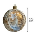 thumbnail image 2 of Crowd-Pleaser 2D Christmas Angel Pendant - Sparkle Starlight Accent Decorative Ornament, Thin Acrylic Design with Hanging Rope for Christmas Tree, Window & Holiday Displays, Glitter Finish, 3.1in, B, 2 of 7
