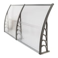thumbnail image 3 of Tcbosik Window Awning Door Canopy, 80" x 38" Outdoor Household Application Rain Cover Eaves Canopy for Resisting Rain or Scorching Sun Coming Into Your House, Silver & Gray Bracket, 3 of 9