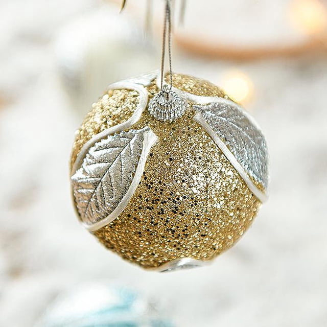 Bolas de Navidad de Tela para Árbol de Navidad, 8 Cm, Coloridas, para Colgar En El Árbol.