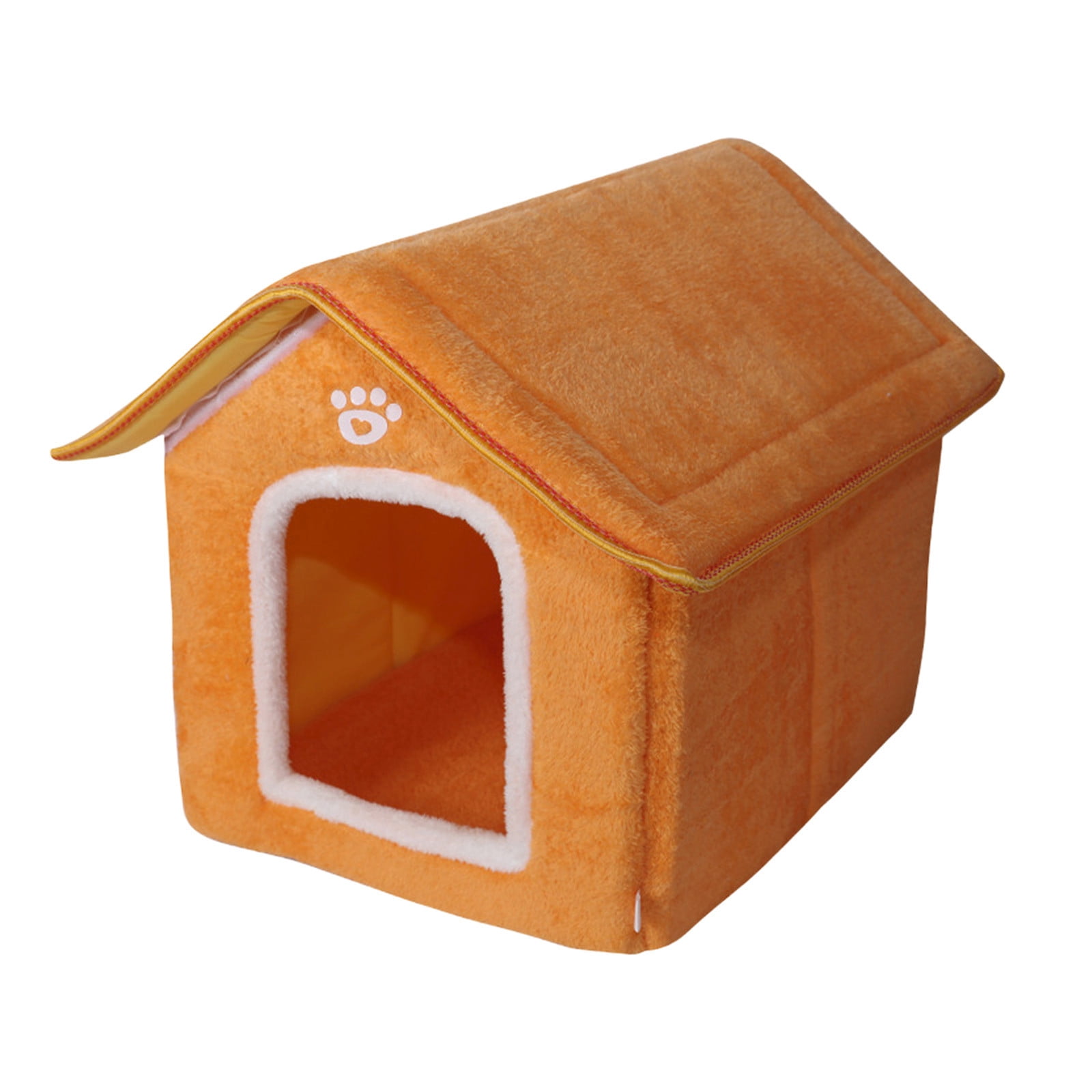 Vggrvlo Cat Bed for Indoor Cats Brown Large Cat Bed Cave Soft Kitten beds for Multi Small Pet 12"x13"