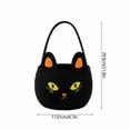 thumbnail image 4 of Sahpxhe Halloween Baskets Cute Cat Cotton Rope Woven Candy Basket,Handheld Storage Bucket Gift Basket for Trick or Treat,Halloween Party,6.69x5.11in Yellow, 4 of 7