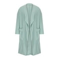 thumbnail image 4 of UTSJKR Women's Long Sleeve Open Front Cardigan Coat Loose Fit Solid Color Oversized Long Sweater Outwear Jacket Green XL, 4 of 6