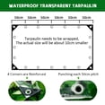 thumbnail image 3 of Eurhowing 14Mil Clear Vinyl Tarp 2.6x4.9Ft, Heavy Duty Waterproof PVC Tarpaulin, Transparent Polytarp for Patio Rain Cover Camping, 3 of 11
