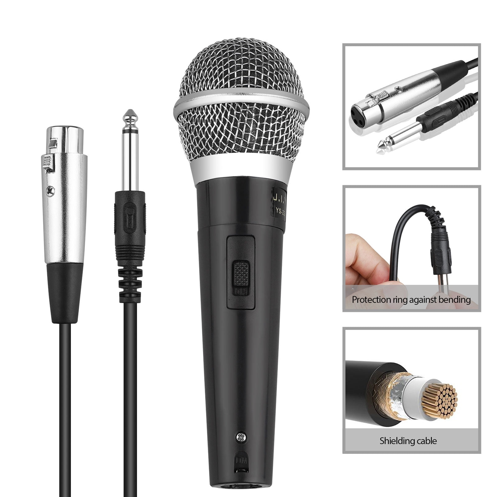 Pink Yuhoo Wired Microphone Wired Dynamic Microphone 3.5mm Jack Lightweight No Battery for Kids Singing Mechine Home Wired Microphone free size 