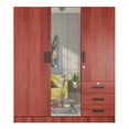 thumbnail image 2 of Better Home Product Violet Engineered Wood Wardrobe Armoire with Mirror/Mahogany, 2 of 6