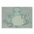 thumbnail image 1 of Sea Monster Cutting Board, Hand Drawn Messy Illustration of an Octopus Holding Sign, Decorative Tempered Glass Cutting and Serving Board, in 3 Sizes, by Ambesonne, 1 of 2