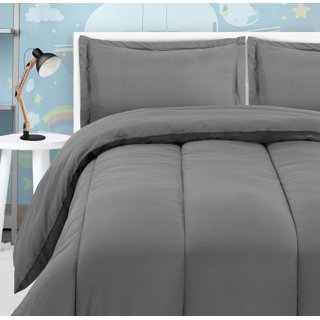 Couette Alternative Duvet Utopia Bedding - Taille Twin, Noir, Lavable Machine, Avec Attaches