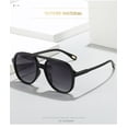 thumbnail image 2 of Retro Square Aviator Sunglasses for Womens Mens Vintage 70s Double Bridge Sun Glasses, 2 of 12