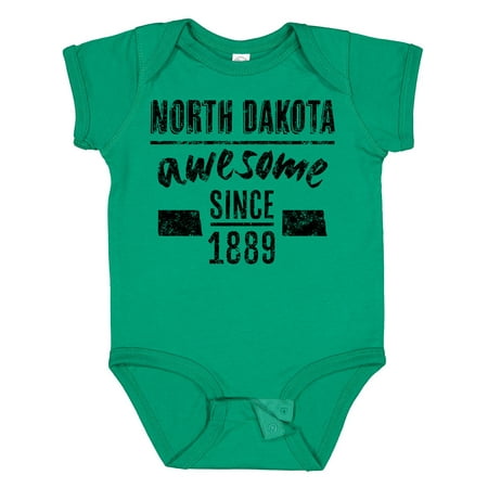 

Inktastic North Dakota Awesome Since 1889 Boys or Girls Baby Bodysuit