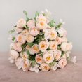 thumbnail image 1 of Artificial Rose Flowers Decor Spring Rose Potted Artificial Flowers Faux Rose for Wedding Home Party - White, 1 of 2