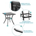 thumbnail image 5 of MFSTUDIO 36” Patio Counter Height Bar Table, Square Metal Outdoor Patio Table Heavy Duty, Black, 5 of 10
