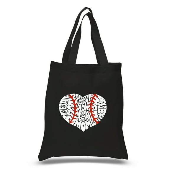 LA Pop Art Small Word Art Tote Bag - Baseball Mom