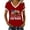 Red, variant on YVNAURA Women's Patriotic 250th Anniversary T Shirt V Neck USA Flag Graphic 1776-2026 Tee Semiquincentennial Family Heritage Keepsake Gift for Mom Wife Grandmother 4th of July, Red, L