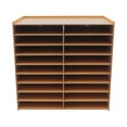 thumbnail image 6 of Wooden File Organizer 18 Compartments Paper Tray with Adjustable Shelves for Home Office School, 6 of 14