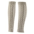 thumbnail image 4 of Calentadores de piernas para mujer, cubrebotas, protección para las piernas, medias, calcetines de invierno de moda Gris claro, 4 of 7