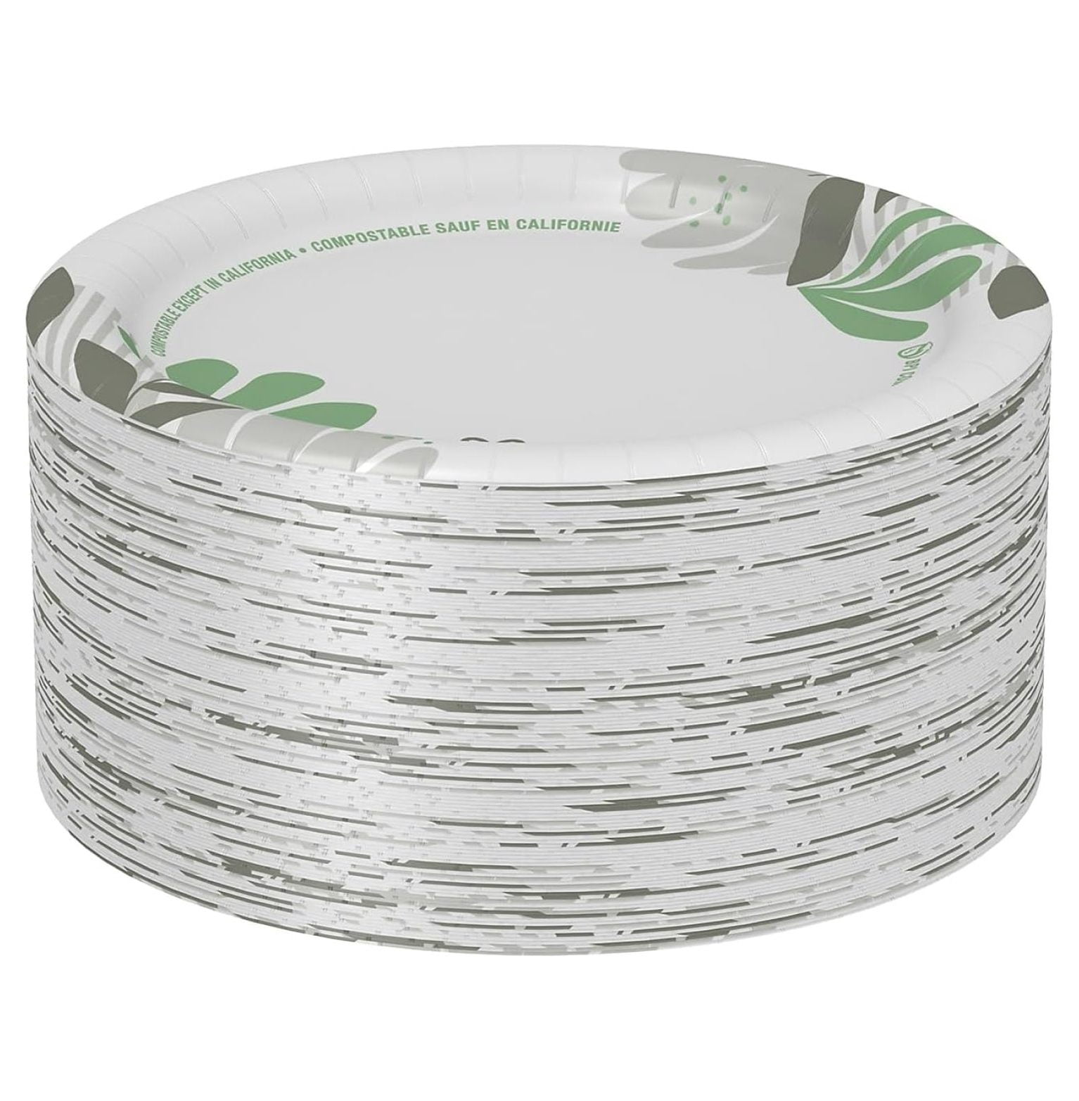 Pathways Medium-Weight Paper Plates, 6 7/8-inch, 500/Carton (UX7WS)
