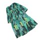 thumbnail image 2 of Vestido largo holgado verde con mangas largas tipo farol y escote en V profundo para mujer, estampado floral, verde XL, 2 of 14
