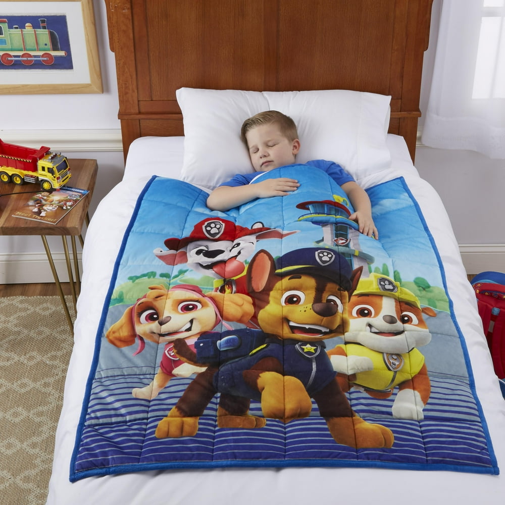 PAW Patrol Kids Weighted Blanket, 4.5lb, 36 x 48, Patrol Buddies