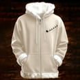 thumbnail image 2 of Zip Up Hoodie Men Oversize Hooded Sweatshirt, Casual Pullover Cardigan Drawstring Hoodies with Pockets,Beige,6XL, 2 of 3