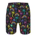 thumbnail image 3 of Pofeuu Colorful Palms Prin Men's Swim Trunks Quick Dry Bathing Suit Swimming Board Shorts Mesh Lining Beach Swimwear-Large, 3 of 6