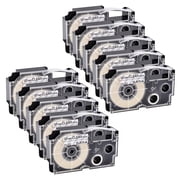 GREENCYCLE 10PK Black on Clear Label Tape Compatible for Casio XR12X XR-12X (12mm 1/2''x 8m 26ft) EZ Label Printer